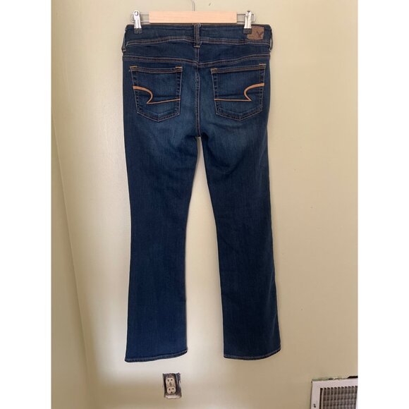 American Eagle Outfitters Kick Boot Jeans Size 6 Blue Denim Cowgirl Western Rode - Picture 6 of 13